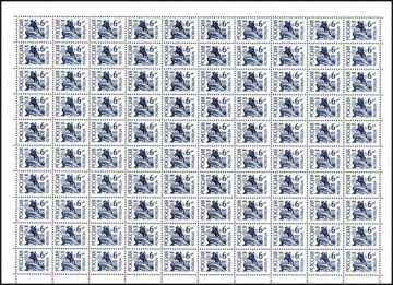 Почтовые марки Стандарт № 95 Лист. Мелованная бумага
