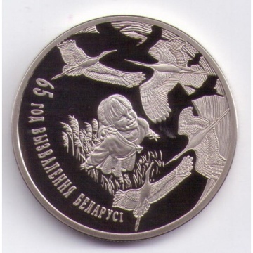 Монеты Беларусь- "65 лет освобождению Беларуси" 1 рубль (2009г)