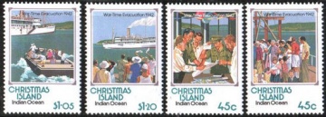 Почтовая марка Флот. Остров Рождества. Михель № 349-352