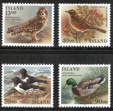 Почтовая марка Фауна. Исландия. Михель № 668-671