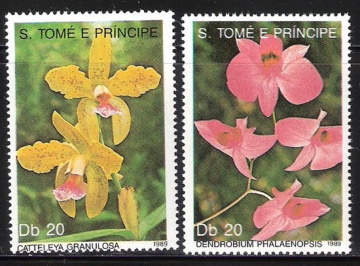 Почтовая марка Флора. Сан-Томе и Принсипи. Михель № 1109-1110