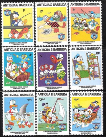 Почтовая марка Мультики. Антигуа и Барбуда. Михель № 823-831