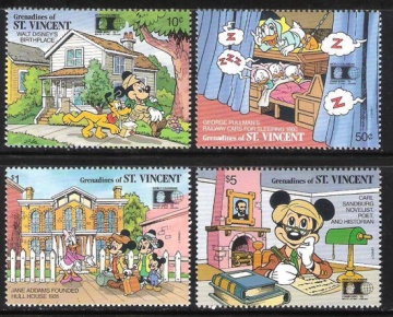 Почтовая марка Мультики. Сент-Винсент. Михель № 1978-1981