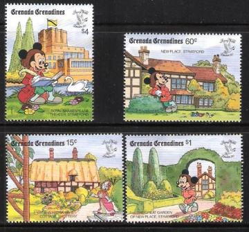 Почтовая марка Мультики. Гренадины. Михель № 1289-1292