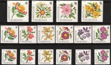 Почтовая марка Флора. Бурунди. Михель № 217А-232А