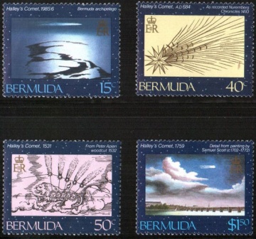 Почтовая марка Космонавтика. Бермудские острова. Михель № 467-470