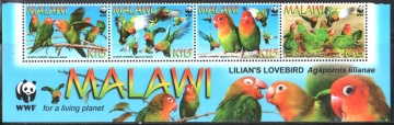 Почтовая марка Фауна. Малави. Михель № 819-822