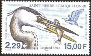 Почтовая марка Фауна. Сен-Пьер и Микелон. Михель № 829