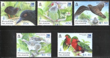 Почтовая марка Фауна. Острова Питкэрн. Михель № 831-835