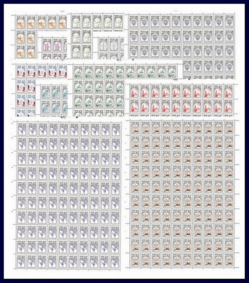 Почтовые марки Стандарт № 407 I - 417 I Комплект из 11 листов на простой бумаге.