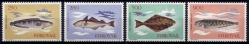 Почтовая марка Фауна Дания-Фарерские острова Михель №86-89
