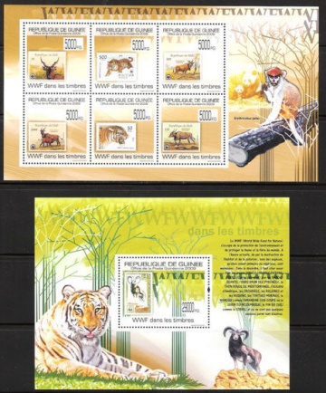 Почтовая марка НК. Гвинея. Михель № 7044-7049 и ПБ № 1768
