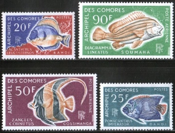 Почтовая марка Фауна. Коморские острова Михель №88-91