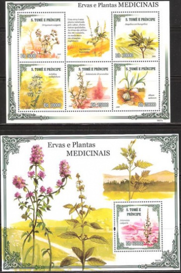 Почтовая марка НК. Сан - Томе и Принсипи. Михель № 4236-4240 и ПБ № 732