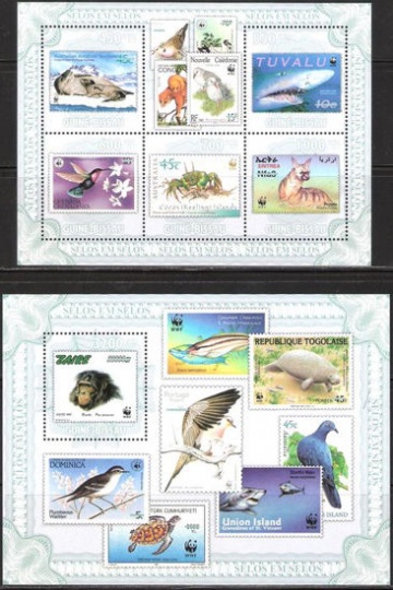 Почтовая марка НК. Гвинея-Бисау. Михель № 4810-4814 и ПБ № 807