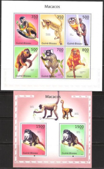 Почтовая марка НК. Гвинея-Бисау. Михель № 5017-5022 и ПБ № 866