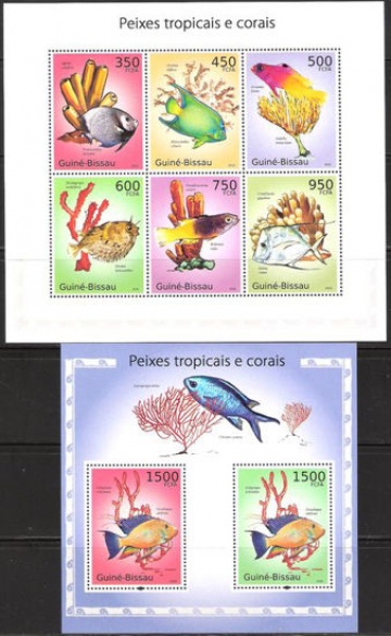 Почтовая марка НК. Гвинея-Бисау. Михель № 5057-5062 и ПБ № 871