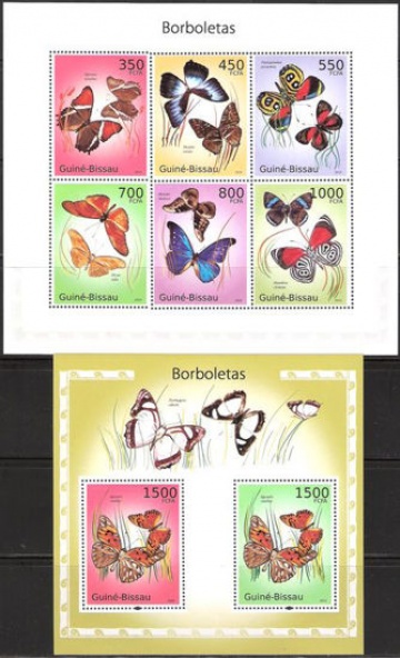 Почтовая марка НК. Гвинея-Бисау. Михель № 5097-5102 и ПБ № 876