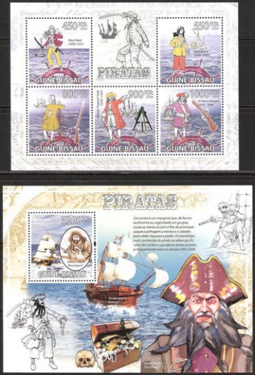 Почтовая марка НК. Гвинея-Бисау. Михель № 4498-4502 и ПБ № 734