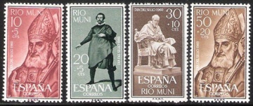 Почтовая марка Испанские колонии. Рио Муни. Михель № 14-17