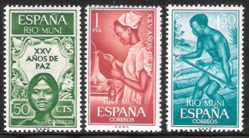 Почтовая марка Испанские колонии. Рио Муни. Михель № 60-62