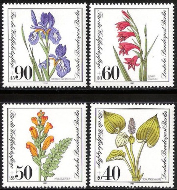 Почтовая марка Флора. Германия. Михель № 650-653