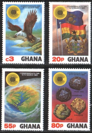 Почтовая марка фауна. Гана. Михель № 964-967