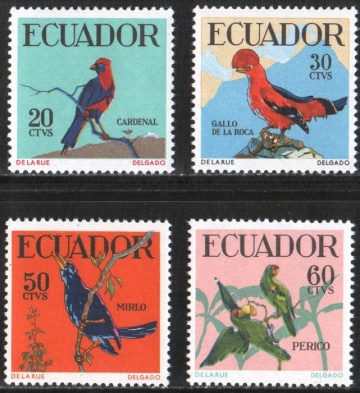 Почтовая марка Фауна. Эквадор. Михель № 981-984