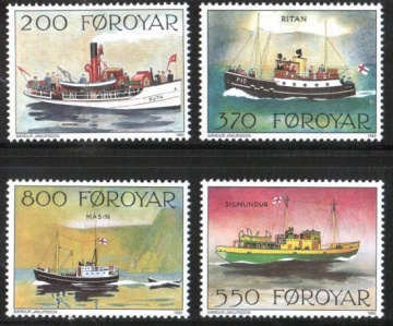 Почтовая марка Флот. Дания-Фарерские острова. Михель № 227-230